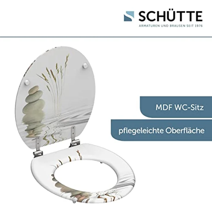 Schütte MDF WC-Sitz Balance, langlebig und pflegeleicht mit High-Gloss Oberfläche, O-Form – Bild 3