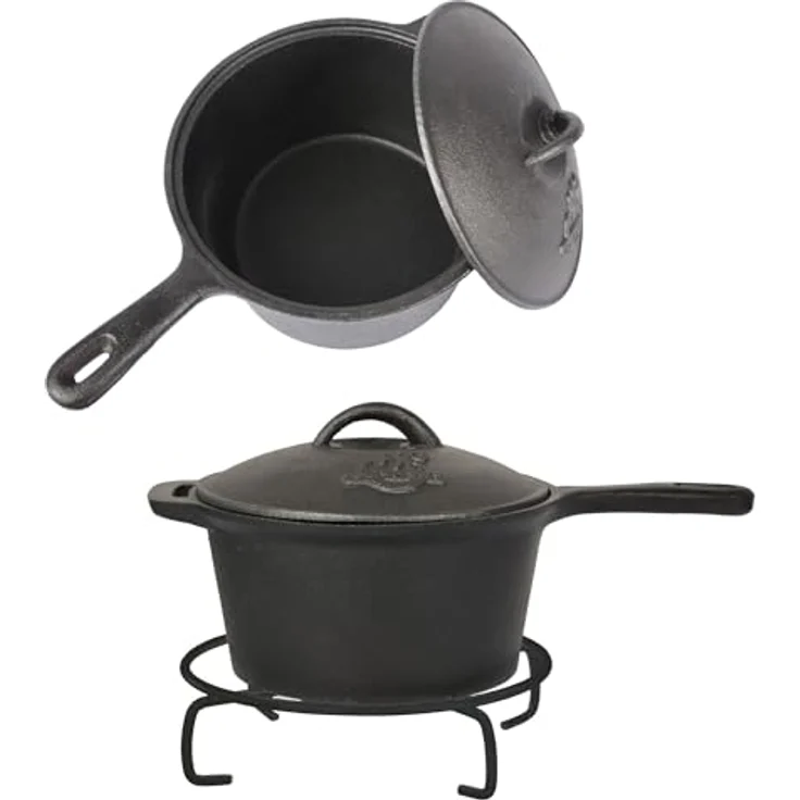 EL FUEGO Dutch Oven 5 tlg. Set AY4661 Pfanne Schmortopf Saucentopf – Bild 4