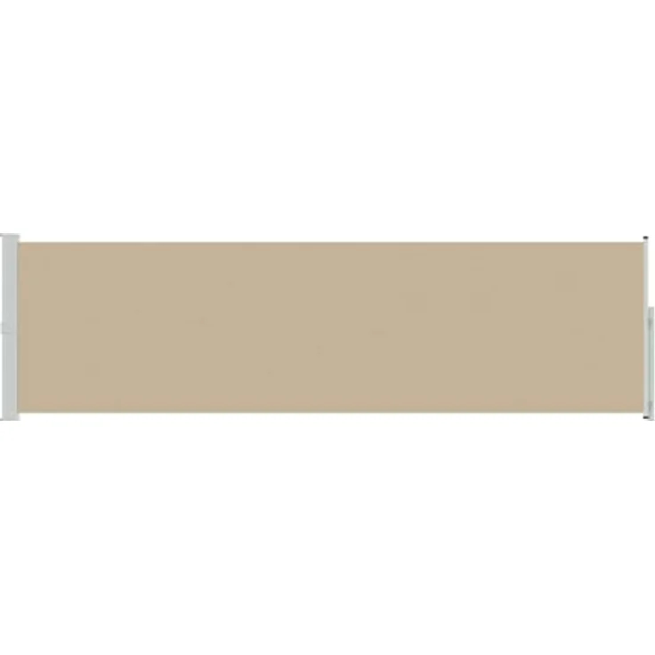 vidaXL Seitenmarkise, einziehbar, Beige, 300 x 170 cm, UV-beständiger Polyester, verstellbar für Terrasse und Garten – Bild 1