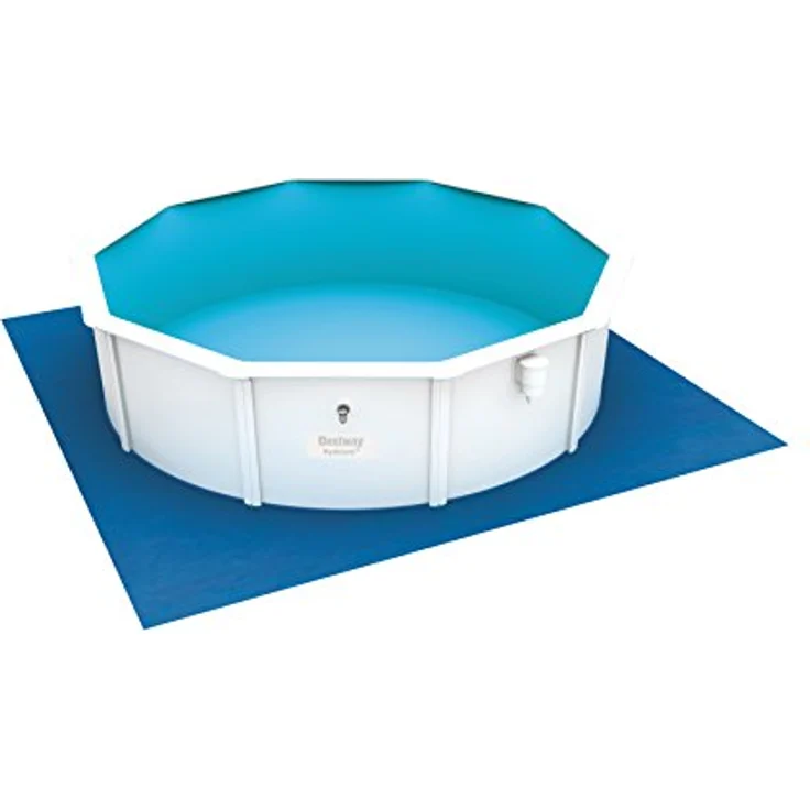 Bestway Flowclear quadratische Bodenplane 488 x 488 cm für Aufstellpools bis Ø 457 cm, blau – Bild 4