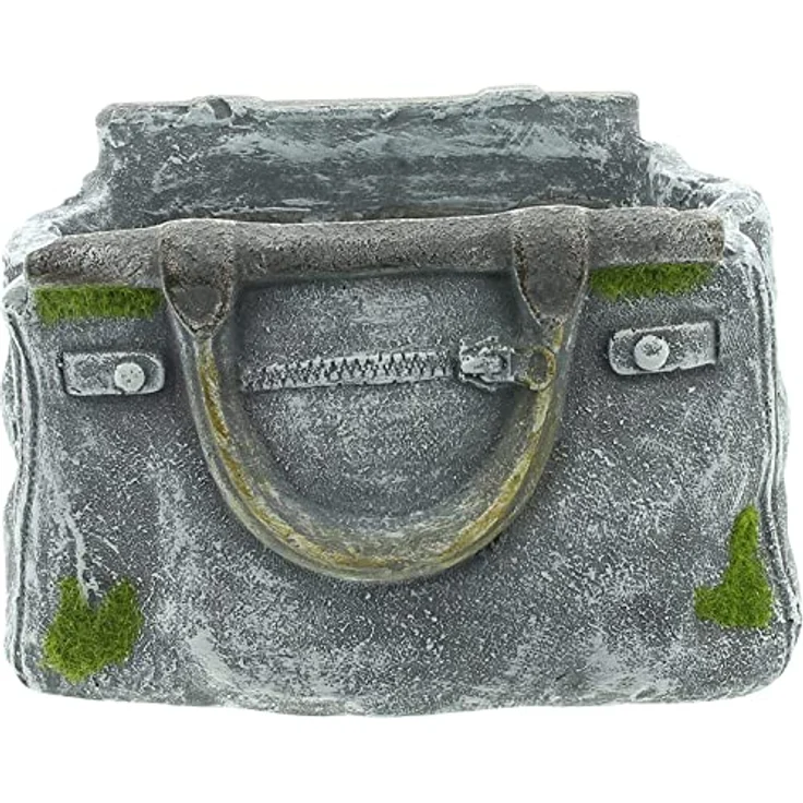 Dekoleidenschaft Pflanzer Handtasche in Stein Optik, Pflanztopf in Taschenform, Blumentopf, Pflanzgefäß, Gartendeko für Draußen, Pflanzschale – Bild 3
