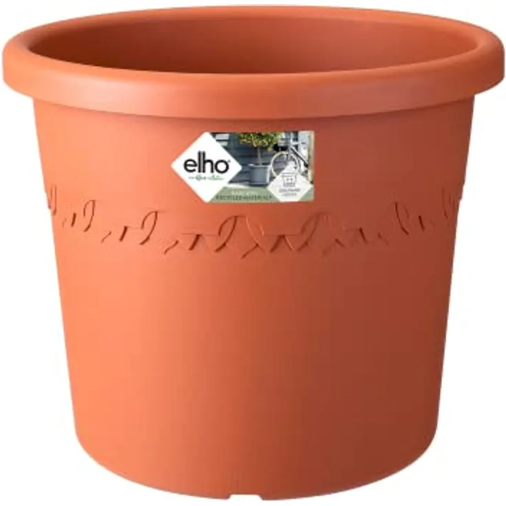 elho Algarve Cilindro 25 - Blumentopf für Außen - Pflanzentopf Draußen - Ø 24.5 x H 20.8 cm - Braun/Terra - Preisvergleich