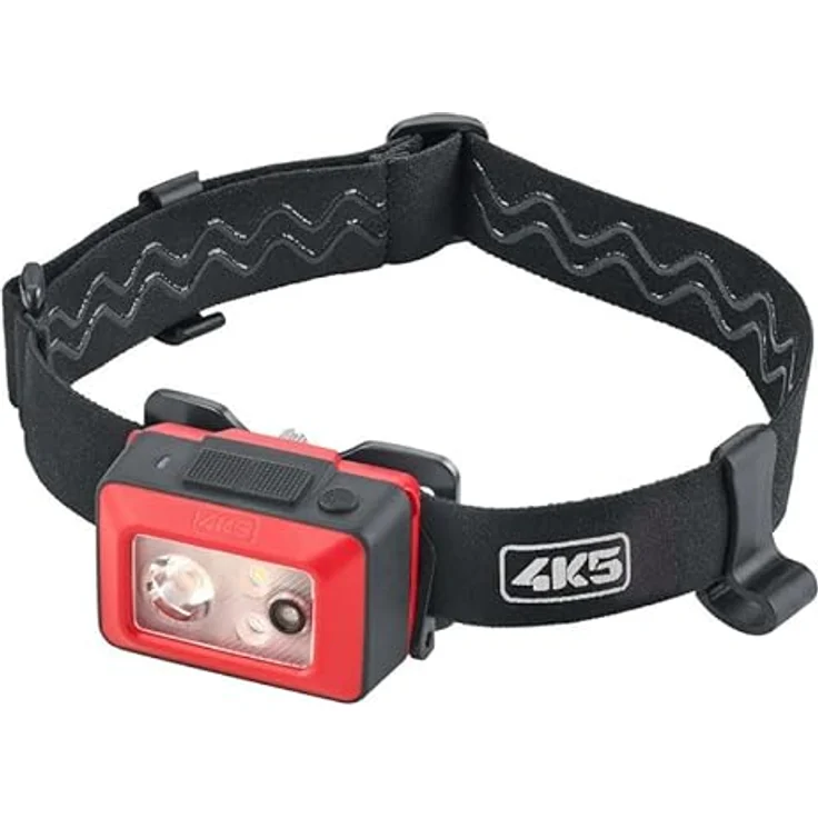 4K5 Tools Kopflampe WP 400 (LED-Lampe, Leuchtkraft bis 400 Lumen, mit Dimmfunktion, verstellbares Stirnband, drei Leuchtstufen, spritzwassergeschützt) – Bild 2