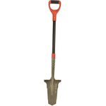Red Tools Gärtnerspaten Power Head - Spaten mit Wurzelsäge - 115cm - hochwertiges Spatenblatt für steinige & harte Böden - mit Trittkante und bequemem Soft-Touch-Griff (Grau)