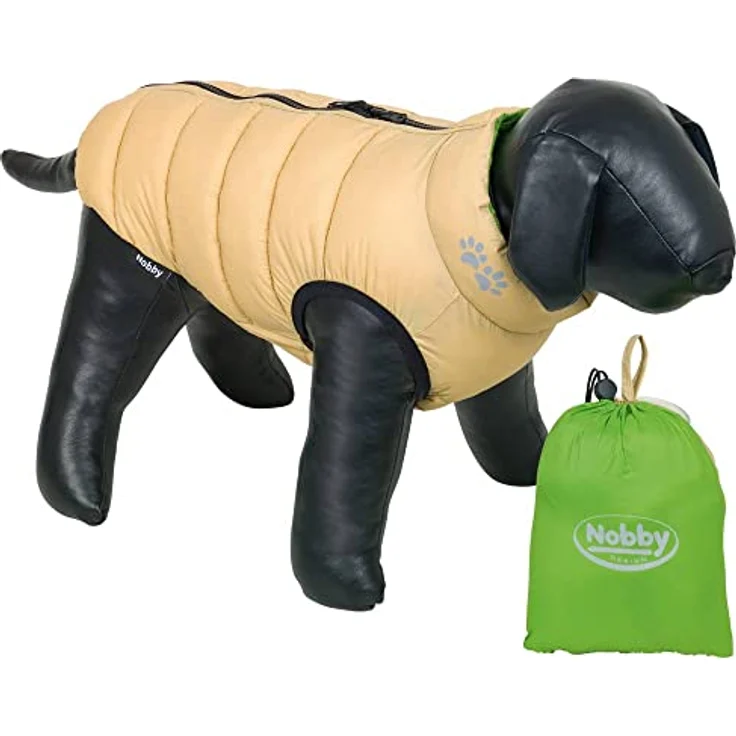 Nobby Hundemantel LIGHT, grün-beige, wendbar, wasser- und windabweisend, 20 cm, 1 Stück – Bild 2