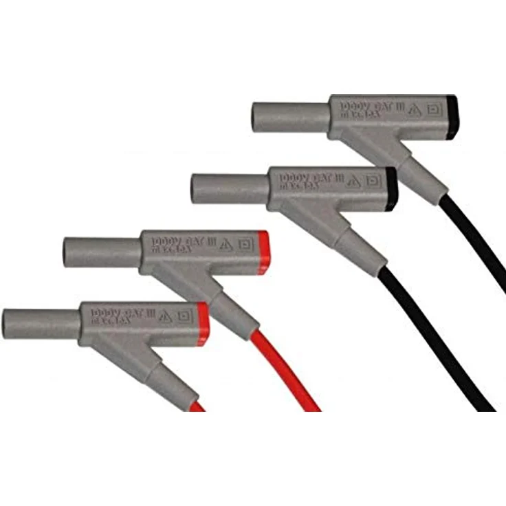 PeakTech Sicherheitsabgreifleitung ø 4 mm rot + schwarz 95 cm CAT III (PeakTech 7025) – Bild 5