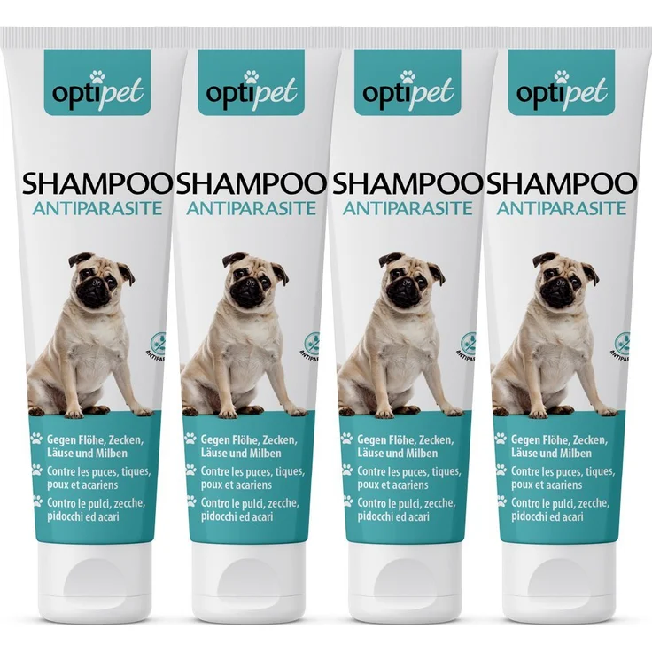 OptiPet Anti-Parasiten Shampoo für Hunde, 1000 ml, sofort abweisende Wirkung gegen Flöhe, Zecken, Läuse und Milben
