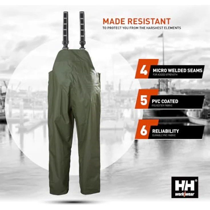 Helly Hansen Workwear Mandal Latzhose, 70529-480-4XL, army grün, flexible Gestaltung, langlebig und robust – Bild 5
