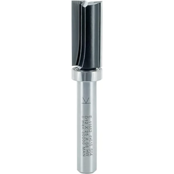 ENT European Norm Tools Bündigfräser HW, Schaft 8 mm, Durchmesser 12 mm, NL 25 mm, mit Kugellager am Schaft – Bild 1