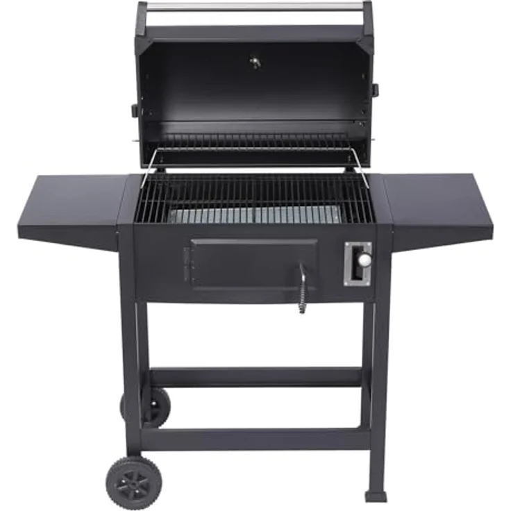 Barbecue El Fuego Holzkohlegrill Ottawa S BBQ Holzkohlegrillwagen Smoker, Grillfläche 45 x 32 cm – Bild 3