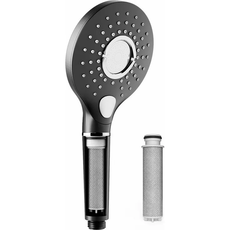 Rainsworth Handbrause mit Filter, 3 Strahlarten Filtrieren Handbrause Kalkfilter, Schwarz - Preisvergleich