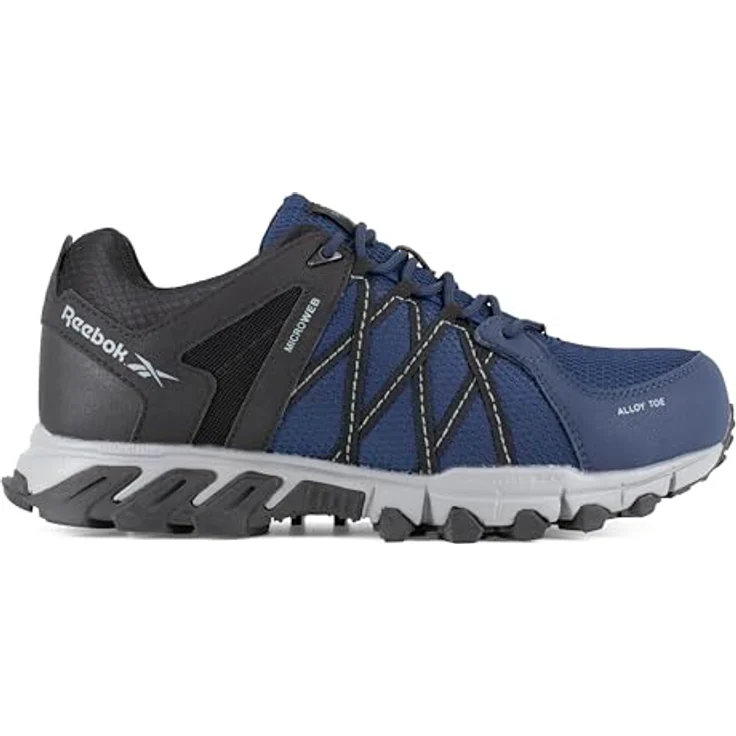 Reebok S1P Trailgrip Sicherheitsschuhe, navy black, sportlicher Halbschuh mit atmungsaktivem Obermaterial und Aluminium-Zehenkappe, Größe 47 – Bild 2