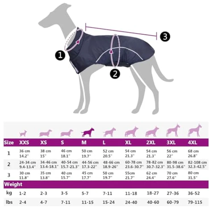 vidaXL Hunde Regenmantel, wasserdicht mit Reflexstreifen, Polyester, marineblau, Größe M, bequem und leicht zu reinigen – Bild 3