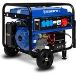 EBERTH 5500 W Stromerzeuger SM1-ER5500-3F, 13 PS 4-Takt Benzinmotor mit E-Start und 3-Phasen Anschluss