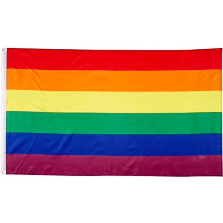 Flaggenking 17089 Regenbogen Gay - Flagge-Fahne, wetterfest, Mehrfarbig, 150x90x1 cm – Bild 2