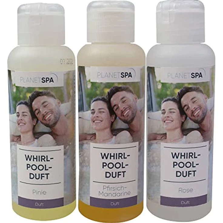 Planet Whirlpool Duft-Set 3teilig mit Pinie, Pfirsich-Mandarine und Rose, hochkonzentriert und alkoholfrei – Bild 4