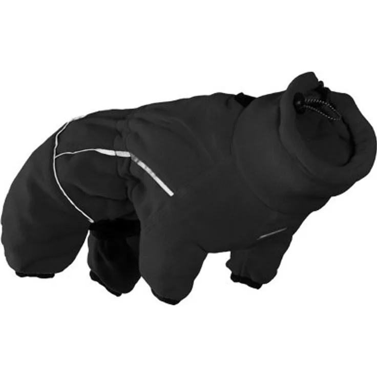 Hurtta Collection 20,3 cm Micro-Fleece-Overall für Haustiere, Größe S, Schwarz