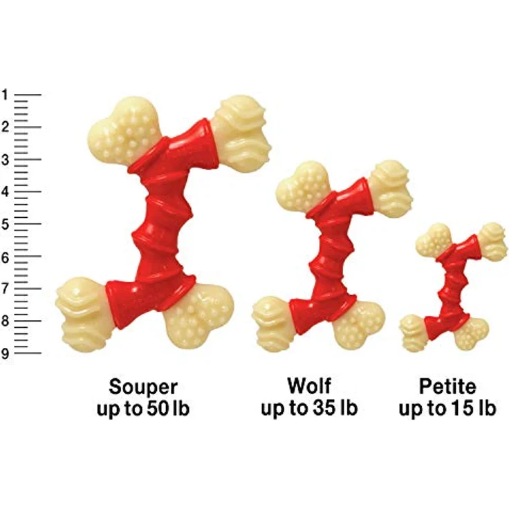 Nylabone Dura Chew Double Bend-Kauknochen, Souper, XL mit natürlichem Baconaroma aus Nylon und thermoplastischen Polymeren – Bild 3