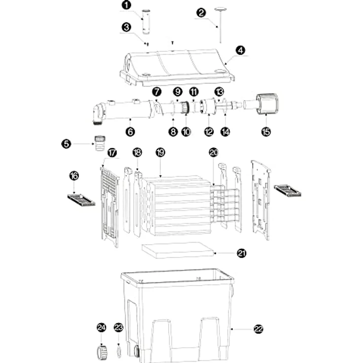 SunSun Biofilter CBF-200U Filteranlage mit UVC Einheit 9 W Filtersystem Teich – Bild 9
