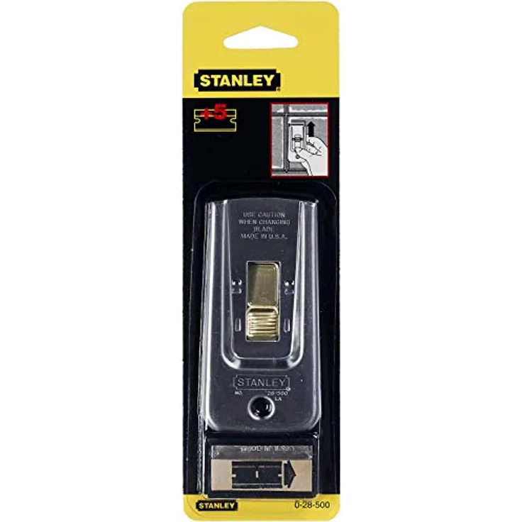 Stanley Professioneller Glasschaber robuster Halter aus rostfreiem Edelstahl, fixierbare Klinge, 1 Stück 0-28-500 4 cm Breite, Bodenreinigung, Oberflächenreinigung – Bild 5