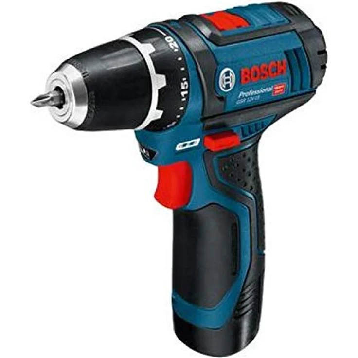 Bosch Professional GSR 12V-15 (2 x 4,0 Ah) + 39 tlg. Zubehör-Set – Bild 2