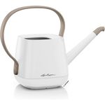 Lechuza Gießkanne Yula 1,7l weiß-taupe Kunststoff - Ergonomischer Griff, großes Fassungsvermögen, gezielte Bewässerung