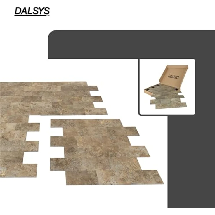 Dalsys 11x Wandpaneele selbstklebend, 3D-Wandpaneele in Steinoptik, 1m² Beige, pflegeleicht und vielseitig einsetzbar – Bild 3
