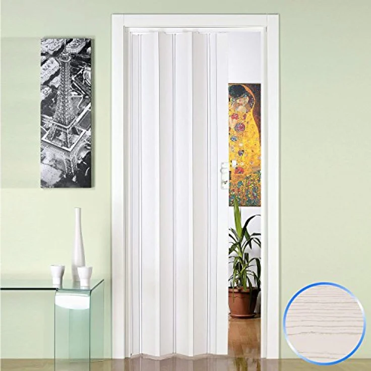 Innenraum Falttür in PVC Kiefer Weiß 88,5x214 cm mod. Luciana – Bild 2
