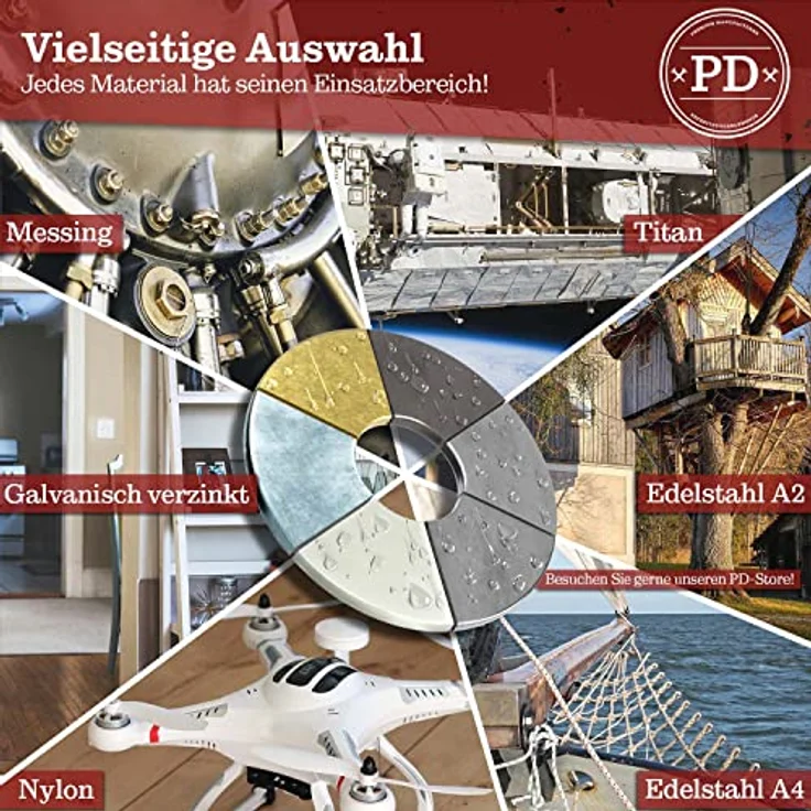 PD® große Unterlegscheiben M6 A2 (DIN 9021 / ISO 7093), rostfreie Edelstahl-Karosseriescheiben mit großem Außendurchmesser, 10 Stück – Bild 5