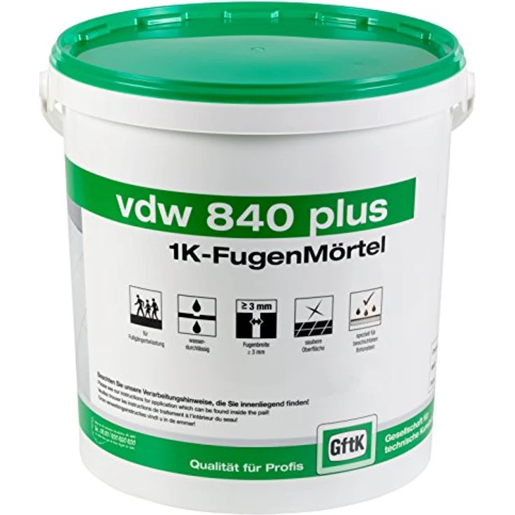vdw 840 plus 1K-Fugenmörtel natur 12,5kg – Bild 2