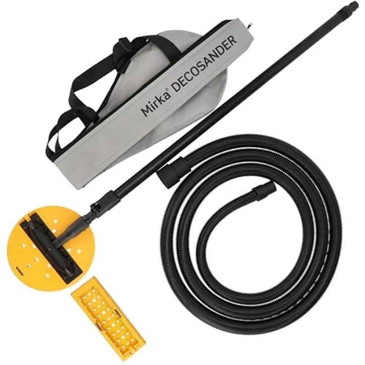 Mirka DecoSander Multischleifer, Kombi-Schleifer mit Click & Slide System, teleskopierbar von 1,1 m bis 1,8 m, integriertes Staubabsaugsystem – Bild 1