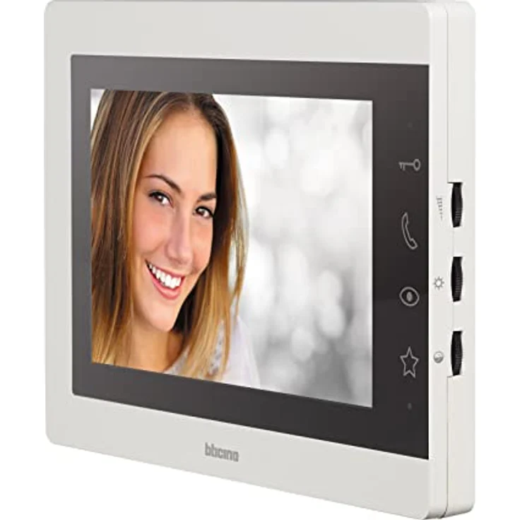 Bticino 333253 Video-Türsprechanlage, 7 Zoll Farbmonitor für Innen, 2 Kabel, Freisprecheinrichtung, Weiß – Bild 3