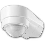 world-trading-net Bewegungsmelder 240° für Innen und Außen, Infrarot mit Dämmerungsfunktion und 2x PIR Sensoren, für Eckmontage