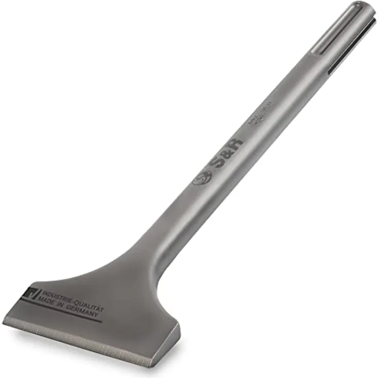 S&R Breitmeißel SDS-MAX-Schaft 300 x 80 mm, Industrie-Qualität, speziell gehärtet, effektive Schlagkraftübertragung für Bohrhämmer