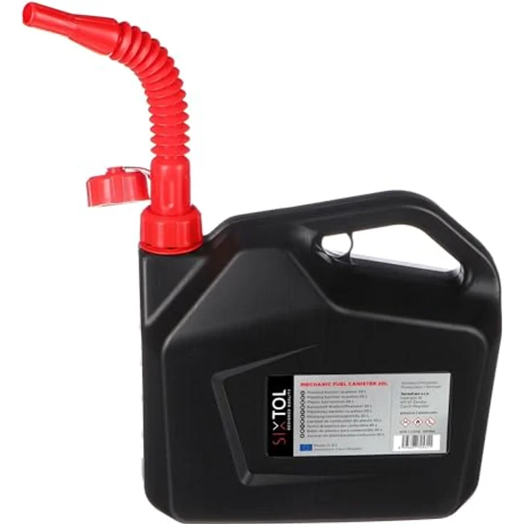 SIXTOL MECHANIC FUEL CANISTER 20L, UN-zertifizierter Kunststoffkanister mit flexiblem Ausgießer und Sichtstreifen für präzise Kraftstoffkontrolle – Bild 1
