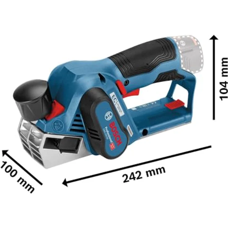 Bosch Professional 12V System Akku Hobel GHO 12V-20 (Hobelbreite max: 56 mm, inkl. 2x3,0 Ah Akku + Ladegerät, 2x Hobelmesser, in L-BOXX 136) – Bild 4