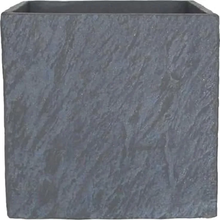 Trend Line Pflanzkübel TrendLine Pflanztopf 35 x 35 x 35 cm aus Beton, grau in Schieferoptik, UV-beständig und frostfest