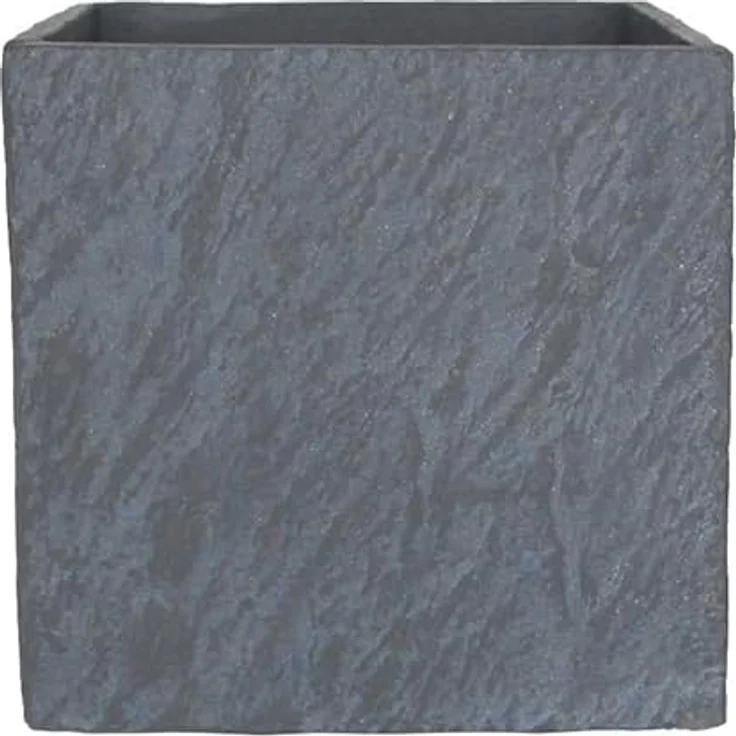 Trend Line Pflanzkübel TrendLine Pflanztopf 35 x 35 x 35 cm aus Beton, grau in Schieferoptik, UV-beständig und frostfest – Bild 1