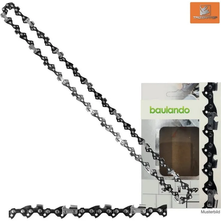 TRIZERATOP Ersatzkette Sägekette 3/8" x 1,3 mm Länge 25 cm / 10" TG 40, 3/8" mit Vibrations- und Rückschlagreduzierung