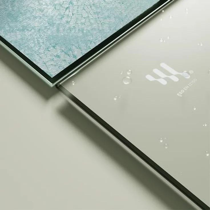 i-flair Eckdusche Schiebetür Duschkabine DANIELLE, 70x70 cm, 6 mm ESG, schwarze Aluminiumprofile, ebenerdiger Einbau, Schiebetüren – Bild 8