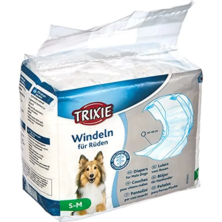 Windeln für Rüden, S–M: 30–46 cm, 12 St.