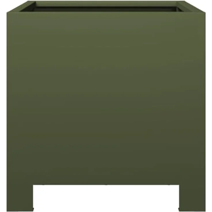 vidaXL Pflanzkübel Olivgrün 30x30x30 Stahl, rostbeständig und mit viel Platz – Bild 4