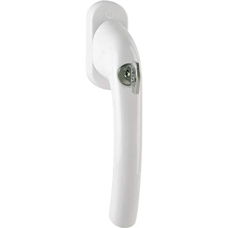 HOPPE Fenstergriff TOKYO 0710S/U26, abschließbar mit Druckzylinder, 32mm, weiß RAL9016 – Bild 1
