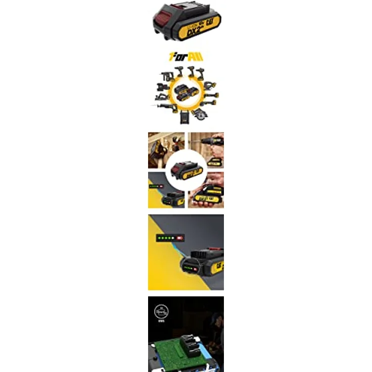 Caterpillar DXB2 Werkzeug-Akku 18V 2.0Ah Li-Ion, leicht und kompakt für zuverlässige Leistung – Bild 9