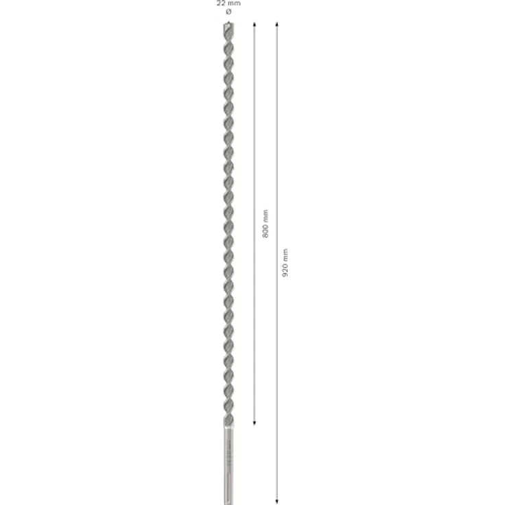 Bosch PRO SDS max-4 Hammerbohrer, Ø 22 mm, für Stahlbeton und Beton, langlebig und effizient, 22×800×920 mm – Bild 3