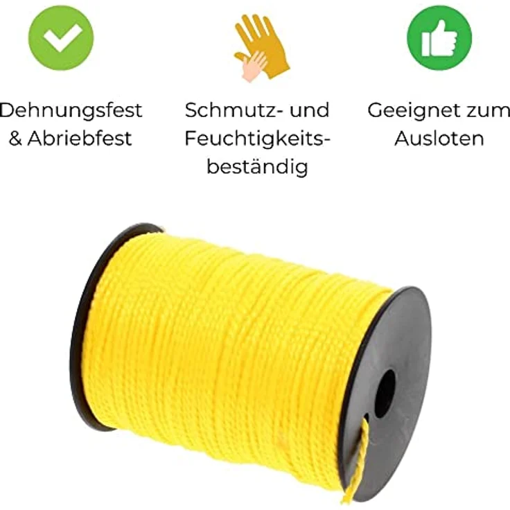 Maurerschnur Richtschnur Pflasterschnur Verlegeschnur Lot Bau Schnur 100m 2mm – Bild 3