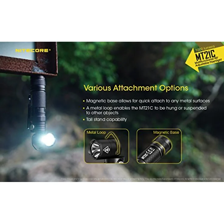 Nitecore MT21C LED-Taschenlampe 90 Grad schwenkbar inklusive Magnet am Lampenschaft – Bild 7