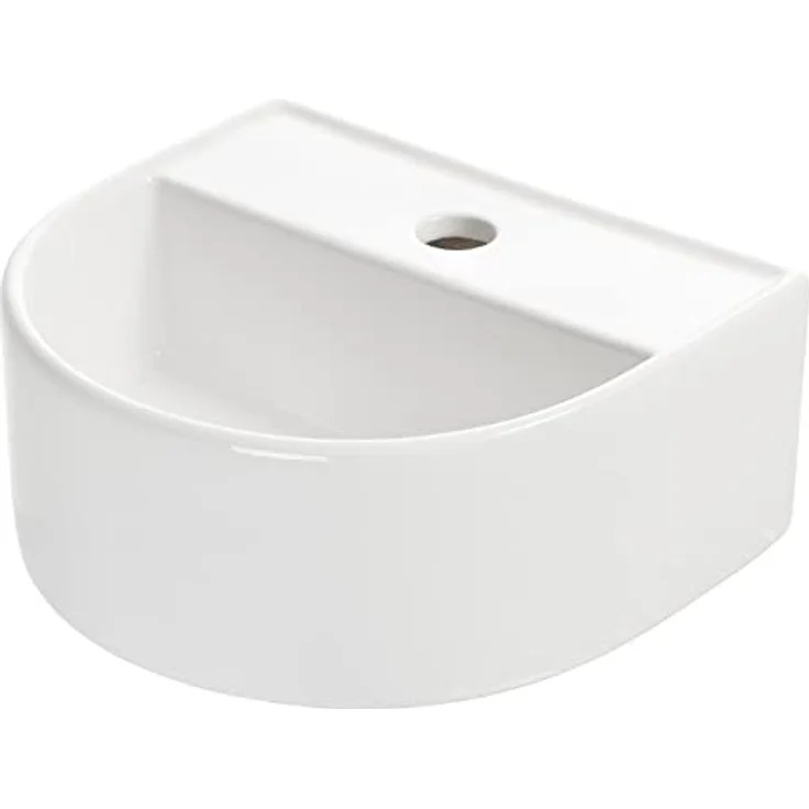 NEG Waschbecken Uno29H (halbrund) Hänge-Waschschale/Waschtisch (weiß) mit schmalem Rand und Nano-Beschichtung – Bild 2