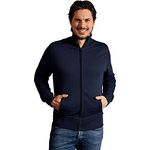 Stehkragen Zip Jacke Herren, Marineblau, L