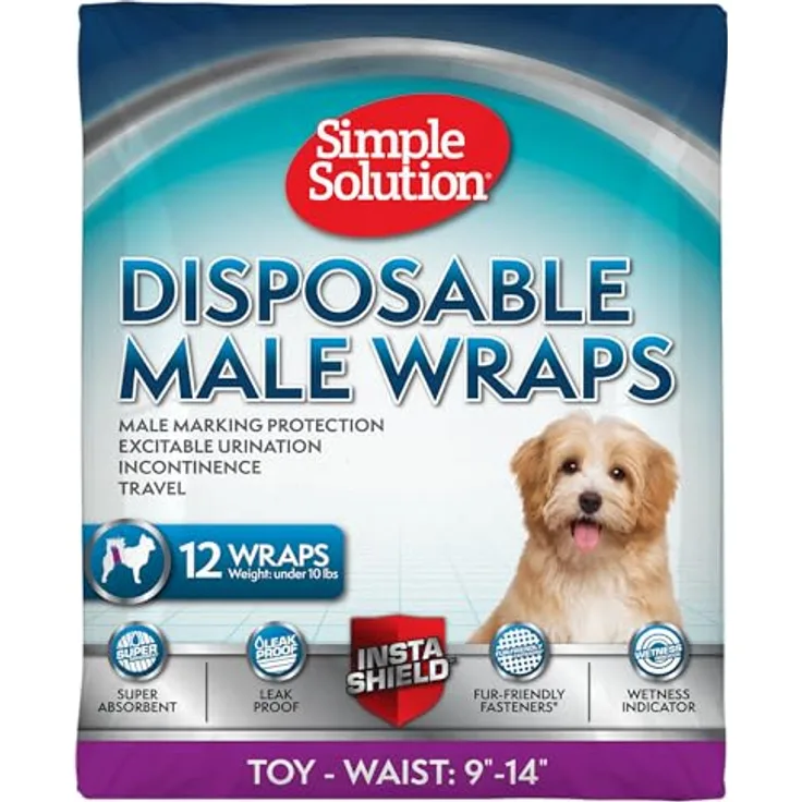 Simple Solution Einfachlösung 11540-12p Einweg Windeln für Rüden mit Feuchtigkeitsanzeiger, extra small, 12er Pack